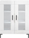 vidaXL - Dressoir - 69,5x34x90 - cm - bewerkt - hout - hoogglans - wit