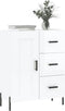 vidaXL - Dressoir - 69,5x34x90 - cm - bewerkt - hout - hoogglans - wit