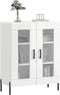 vidaXL - Dressoir - 69,5x34x90 - cm - bewerkt - hout - hoogglans - wit