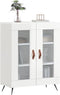 vidaXL - Dressoir - 69,5x34x90 - cm - bewerkt - hout - hoogglans - wit