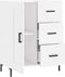 vidaXL - Dressoir - 69,5x34x90 - cm - bewerkt - hout - hoogglans - wit