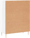 vidaXL - Dressoir - 69,5x34x90 - cm - bewerkt - hout - hoogglans - wit
