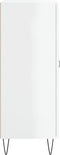 vidaXL - Dressoir - 69,5x34x90 - cm - bewerkt - hout - hoogglans - wit