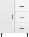 vidaXL - Dressoir - 69,5x34x90 - cm - bewerkt - hout - hoogglans - wit