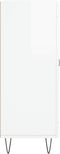 vidaXL - Dressoir - 69,5x34x90 - cm - bewerkt - hout - hoogglans - wit