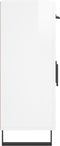 vidaXL - Dressoir - 69,5x34x90 - cm - bewerkt - hout - hoogglans - wit