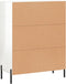 vidaXL - Dressoir - 69,5x34x90 - cm - bewerkt - hout - hoogglans - wit