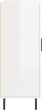 vidaXL - Dressoir - 69,5x34x90 - cm - bewerkt - hout - hoogglans - wit