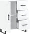 vidaXL - Dressoir - 69,5x34x90 - cm - bewerkt - hout - hoogglans - wit