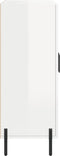 vidaXL - Dressoir - 69,5x34x90 - cm - bewerkt - hout - hoogglans - wit