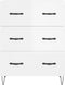vidaXL - Dressoir - 69,5x34x90 - cm - bewerkt - hout - hoogglans - wit
