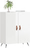 vidaXL - Dressoir - 69,5x34x90 - cm - bewerkt - hout - hoogglans - wit
