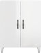 vidaXL - Dressoir - 69,5x34x90 - cm - bewerkt - hout - hoogglans - wit
