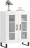 vidaXL - Dressoir - 69,5x34x90 - cm - bewerkt - hout - hoogglans - wit