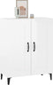 vidaXL - Dressoir - 69,5x34x90 - cm - bewerkt - hout - hoogglans - wit
