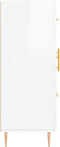 vidaXL - Dressoir - 69,5x34x90 - cm - bewerkt - hout - hoogglans - wit