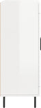 vidaXL - Dressoir - 69,5x34x90 - cm - bewerkt - hout - hoogglans - wit
