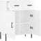 vidaXL - Dressoir - 69,5x34x90 - cm - bewerkt - hout - hoogglans - wit