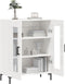 vidaXL - Dressoir - 69,5x34x90 - cm - bewerkt - hout - hoogglans - wit