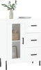 vidaXL - Dressoir - 69,5x34x90 - cm - bewerkt - hout - hoogglans - wit