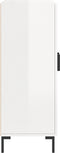 vidaXL - Dressoir - 69,5x34x90 - cm - bewerkt - hout - hoogglans - wit