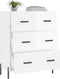 vidaXL - Dressoir - 69,5x34x90 - cm - bewerkt - hout - hoogglans - wit