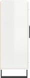 vidaXL - Dressoir - 69,5x34x90 - cm - bewerkt - hout - hoogglans - wit