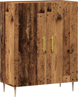 vidaXL - Dressoir - 69,5x34x90 - cm - bewerkt - hout - oud - houtkleurig