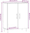 vidaXL - Dressoir - 69,5x34x90 - cm - bewerkt - hout - oud - houtkleurig