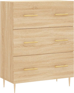 vidaXL - Dressoir - 69,5x34x90 - cm - bewerkt - hout - sonoma - eikenkleurig