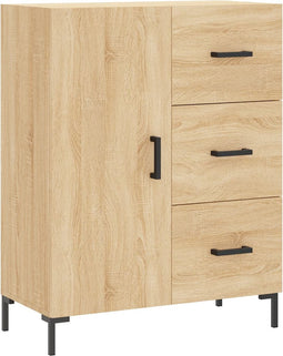 vidaXL - Dressoir - 69,5x34x90 - cm - bewerkt - hout - sonoma - eikenkleurig