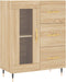 vidaXL - Dressoir - 69,5x34x90 - cm - bewerkt - hout - sonoma - eikenkleurig