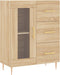 vidaXL - Dressoir - 69,5x34x90 - cm - bewerkt - hout - sonoma - eikenkleurig