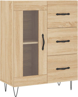vidaXL - Dressoir - 69,5x34x90 - cm - bewerkt - hout - sonoma - eikenkleurig