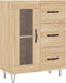 vidaXL - Dressoir - 69,5x34x90 - cm - bewerkt - hout - sonoma - eikenkleurig