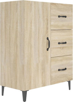 vidaXL - Dressoir - 69,5x34x90 - cm - bewerkt - hout - sonoma - eikenkleurig