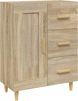 vidaXL - Dressoir - 69,5x34x90 - cm - bewerkt - hout - sonoma - eikenkleurig