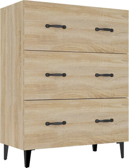 vidaXL - Dressoir - 69,5x34x90 - cm - bewerkt - hout - sonoma - eikenkleurig