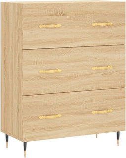 vidaXL - Dressoir - 69,5x34x90 - cm - bewerkt - hout - sonoma - eikenkleurig