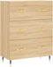 vidaXL - Dressoir - 69,5x34x90 - cm - bewerkt - hout - sonoma - eikenkleurig