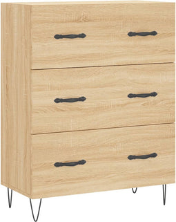 vidaXL - Dressoir - 69,5x34x90 - cm - bewerkt - hout - sonoma - eikenkleurig