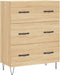 vidaXL - Dressoir - 69,5x34x90 - cm - bewerkt - hout - sonoma - eikenkleurig