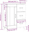 vidaXL - Dressoir - 69,5x34x90 - cm - bewerkt - hout - sonoma - eikenkleurig