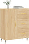 vidaXL - Dressoir - 69,5x34x90 - cm - bewerkt - hout - sonoma - eikenkleurig
