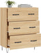 vidaXL - Dressoir - 69,5x34x90 - cm - bewerkt - hout - sonoma - eikenkleurig