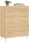 vidaXL - Dressoir - 69,5x34x90 - cm - bewerkt - hout - sonoma - eikenkleurig