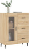 vidaXL - Dressoir - 69,5x34x90 - cm - bewerkt - hout - sonoma - eikenkleurig