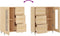 vidaXL - Dressoir - 69,5x34x90 - cm - bewerkt - hout - sonoma - eikenkleurig