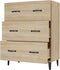 vidaXL - Dressoir - 69,5x34x90 - cm - bewerkt - hout - sonoma - eikenkleurig