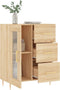 vidaXL - Dressoir - 69,5x34x90 - cm - bewerkt - hout - sonoma - eikenkleurig